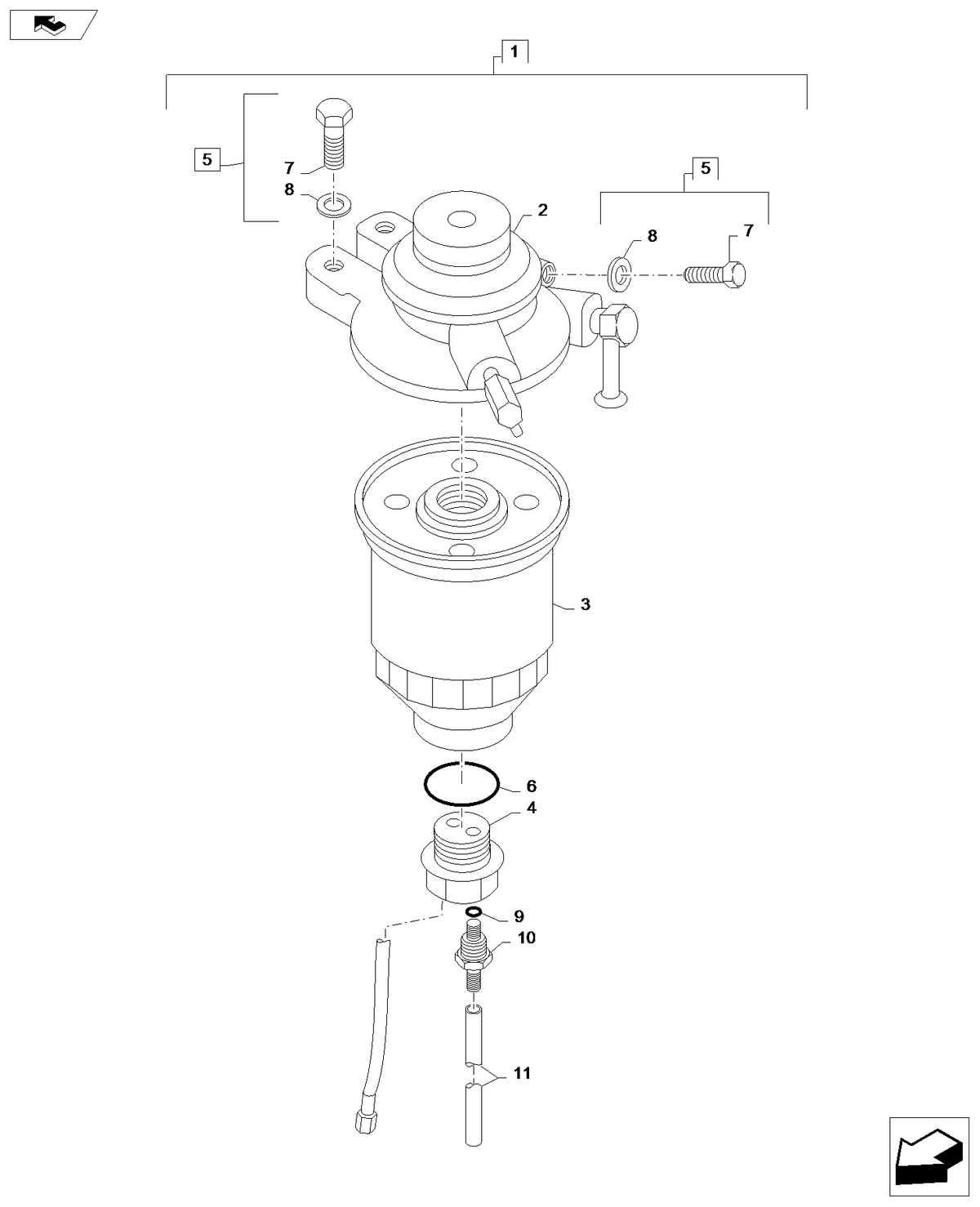 Workmaster 40 FUEL FILTER | Part# MT40006957 — BRIM:PARTS NEW HOLLAND