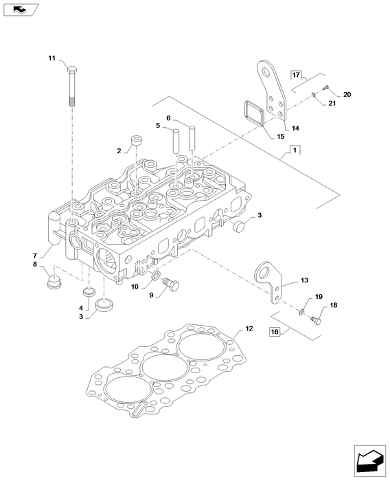 MT20121920 CYLINDER HEAD