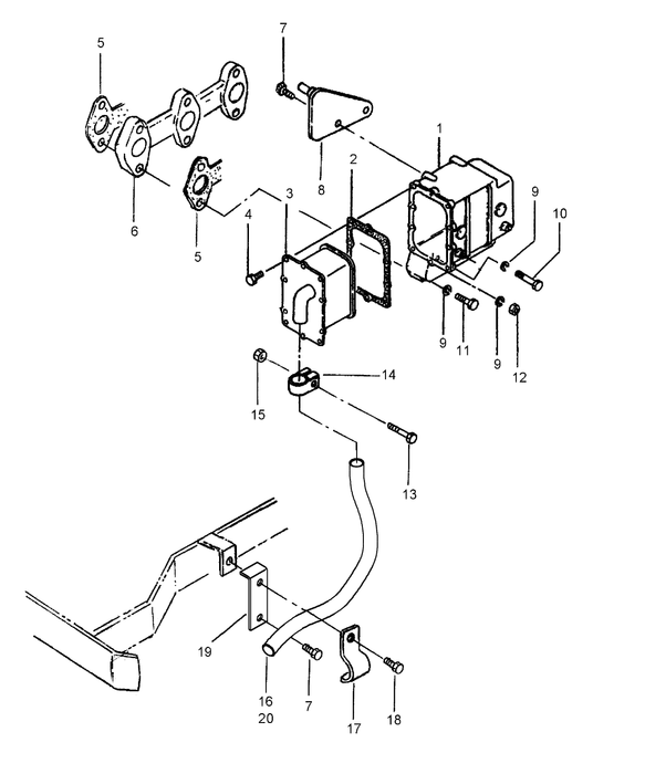 TC21DA EXHAUST MANIFOLD