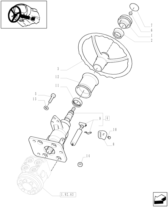 TN60A STEERING COLUMN