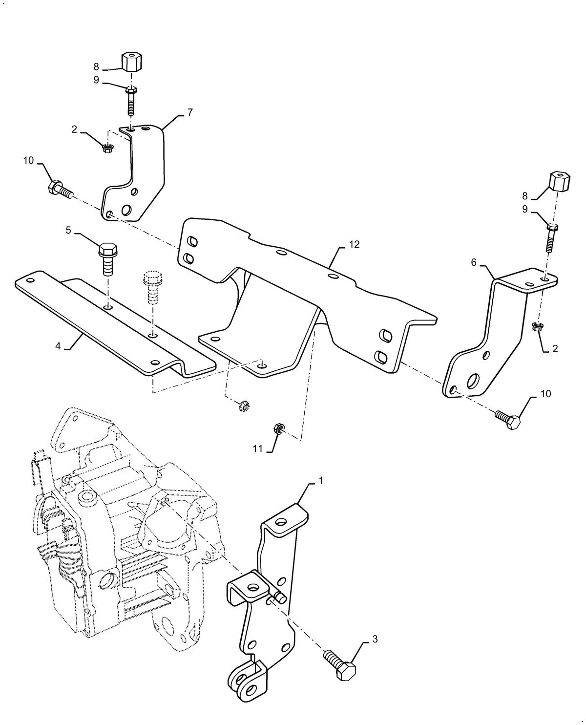 Workmaster 25S BRACKET | Part# MT40352740 — BRIM:PARTS_NEW-HOLLAND_1