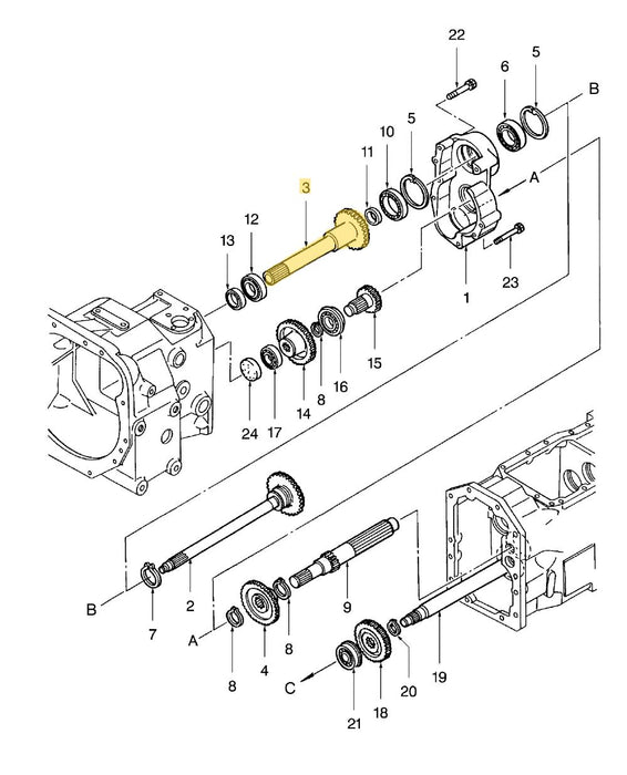 TC33DA CLUTCH INPUT SHAFT