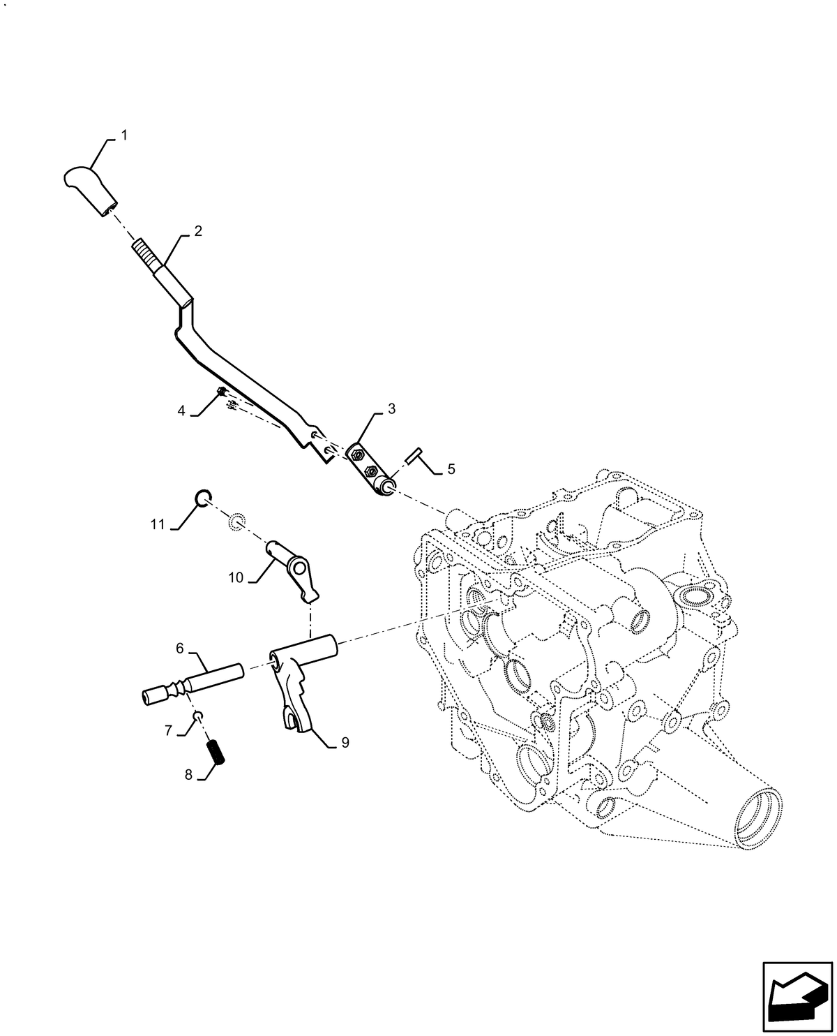 Workmaster 25S SHIFT RAIL | Part# MT40336895 — BRIM:PARTS_NEW-HOLLAND_1