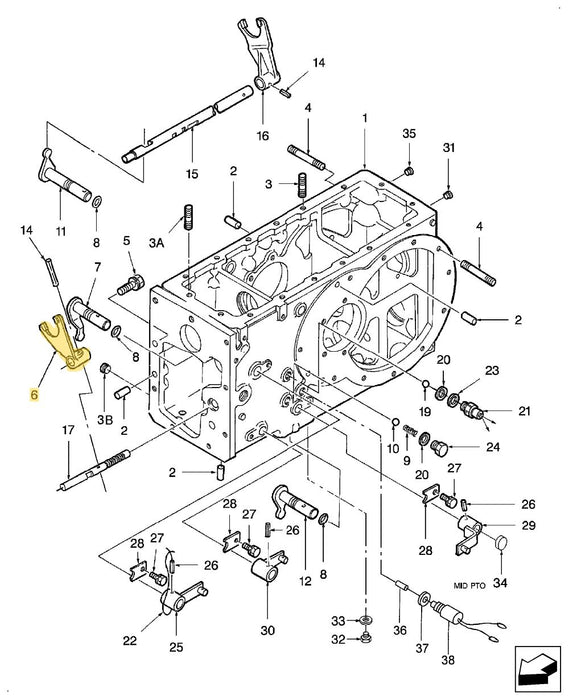 TC33DA SHIFTER FORK