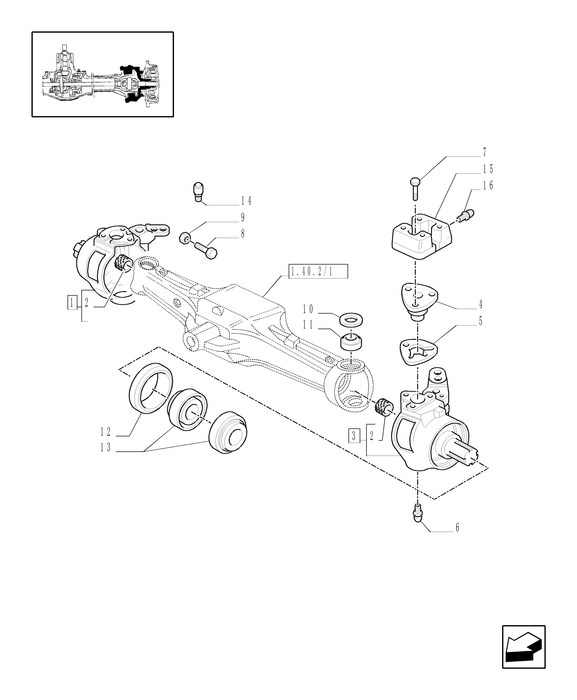 TN60A STUB AXLE/STEERING S