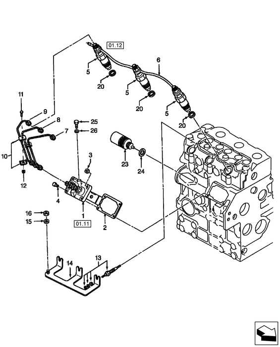 T1510 INJECTION PIPE