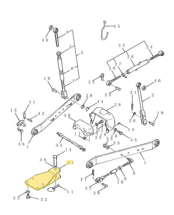 TC30 DRAWBAR AND HITCH