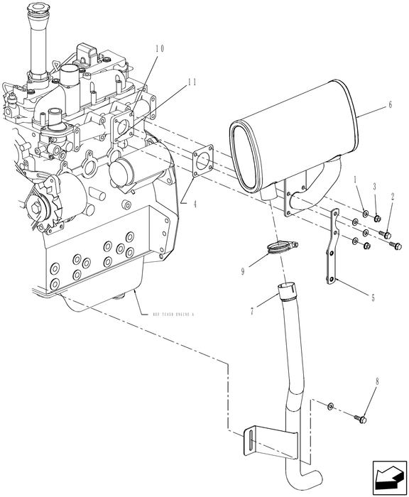 TC45 EXHAUST SYSTEM PIPE