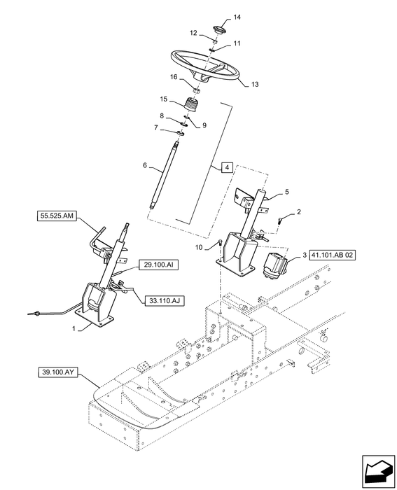 BM20 STEERING ASSY