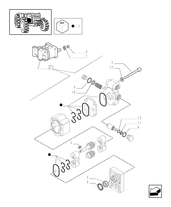 TN60A REMAN-HYD PUMP