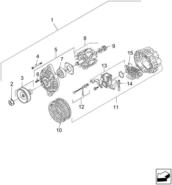 T1510 ALTERNATOR STATOR
